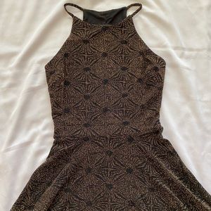 Bar III Black and Gold Cocktail Dress